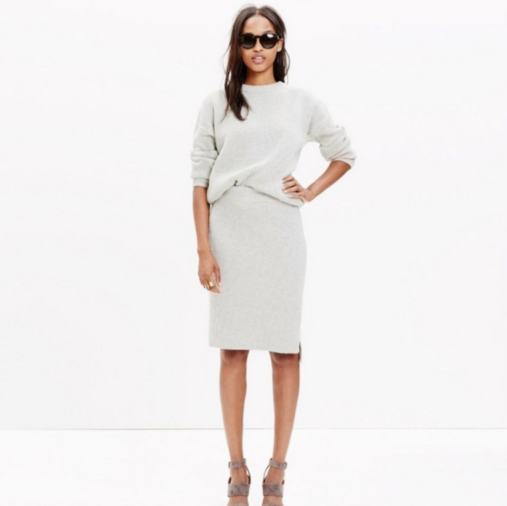 Madewell Moderno wool skirt sz S Grey